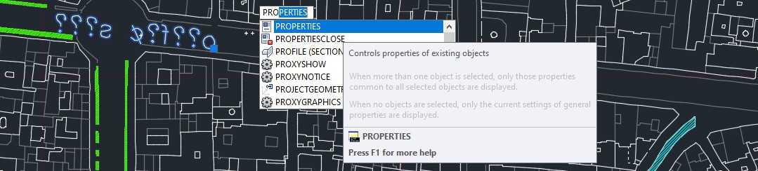 باز کردن پنجره properties